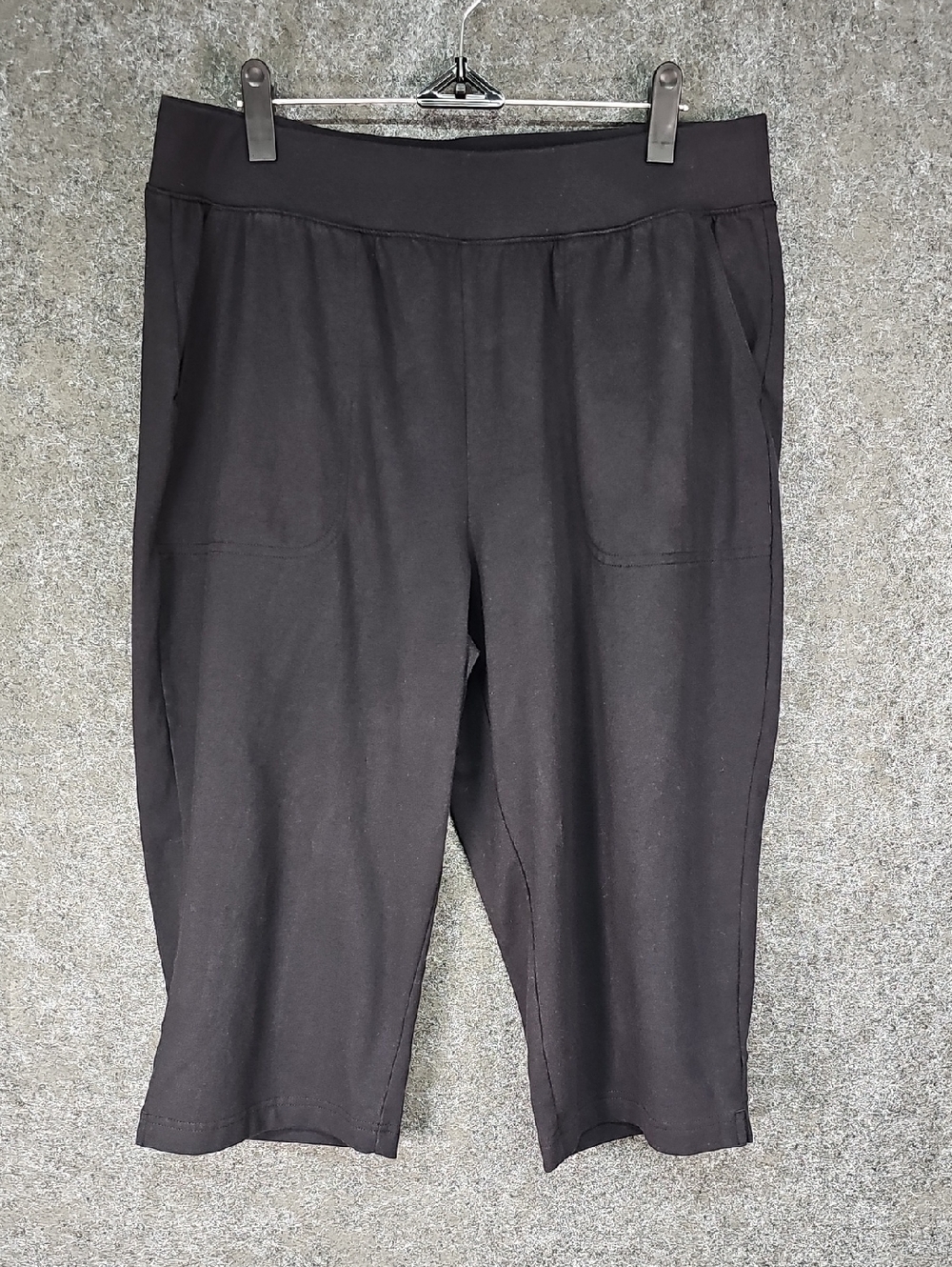 Women's Croft & Barrow Easy Pull-On Knit Skimmer, Black, Size Medium, *FLAW*